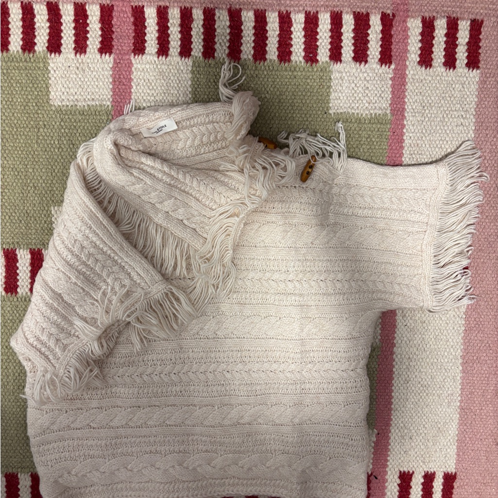 Elegant Cream Cable Knit Sweater